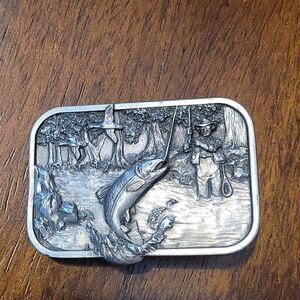 SISKIYOU LEATHER &BUCKLE CO. Fishing 🎣 🦦 🐟 🎣  belt buckle New condition